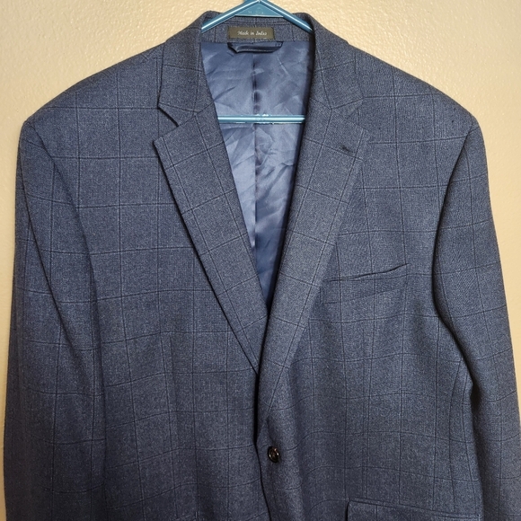 Lauren Ralph Lauren Mens Navy Glen Plaid 2 Button Blazer |46L| - Picture 2 of 10